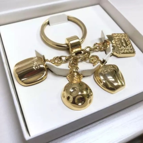 #06 Dior Gold Key & Card Holder with Charms - Picture 1 of 9